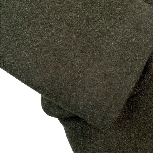 J.Crew 100% Wool Peacoat – Olive Green (L) | Classic Warm Heavyweight Coat - Picture 4 of 11